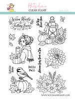 Warm hearts & Falling leaves 6X8 Clear Stamp Set - N2S